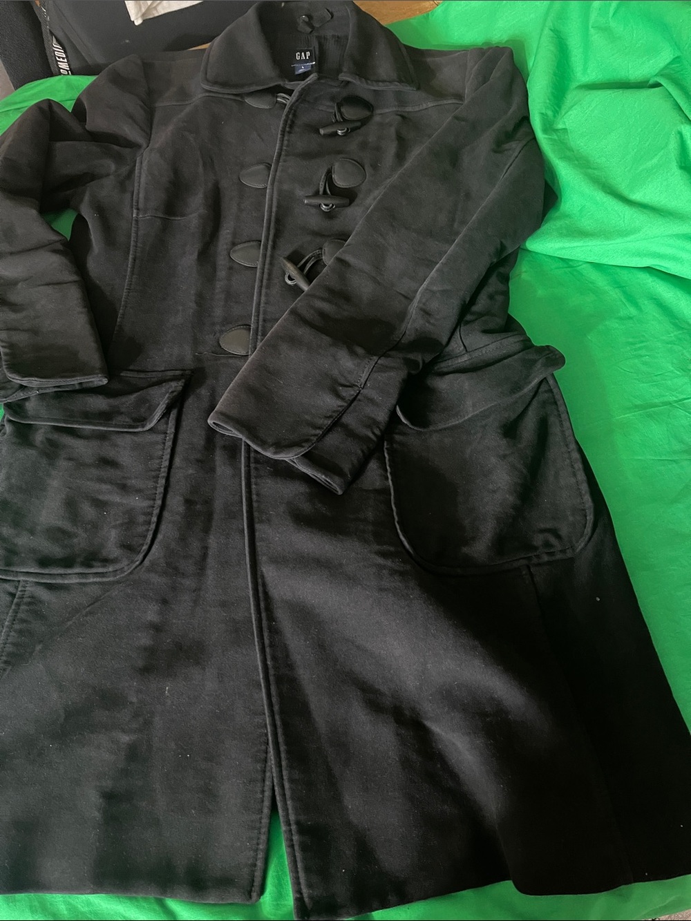 GAP Black Toggle Duffle Coat